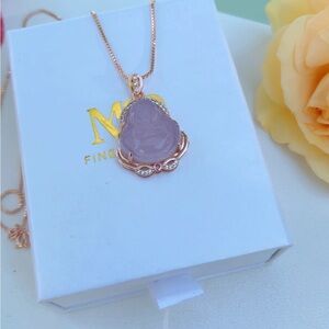 Lavender Buddha Necklace